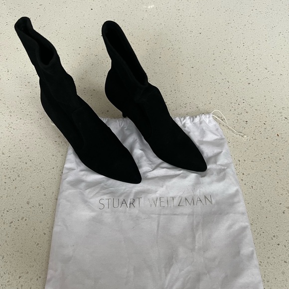 Stuart Weitzman Shoes - Stuart Weitzman • Black•Suede•All Way Hunk Boots